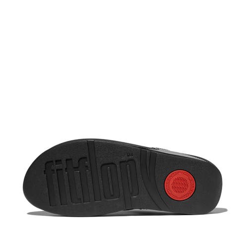 Fitflop Lulu Crystal-mix Toe-post Sandals In Black