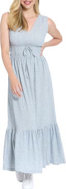 London Times Sleeveless Tiered Maxi Dress