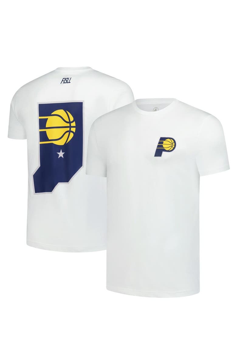 FISLL Unisex FISLL White Indiana Pacers Burst Logo T-Shirt, Alternate, color,