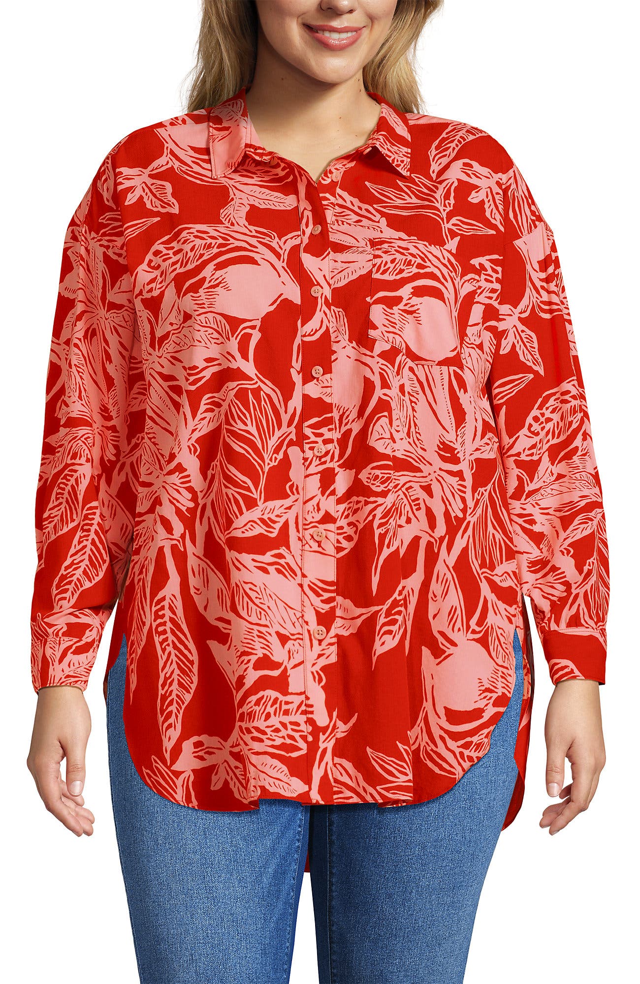 Plus Size Cotton Voile Billowy Oversized Shirt - image 5