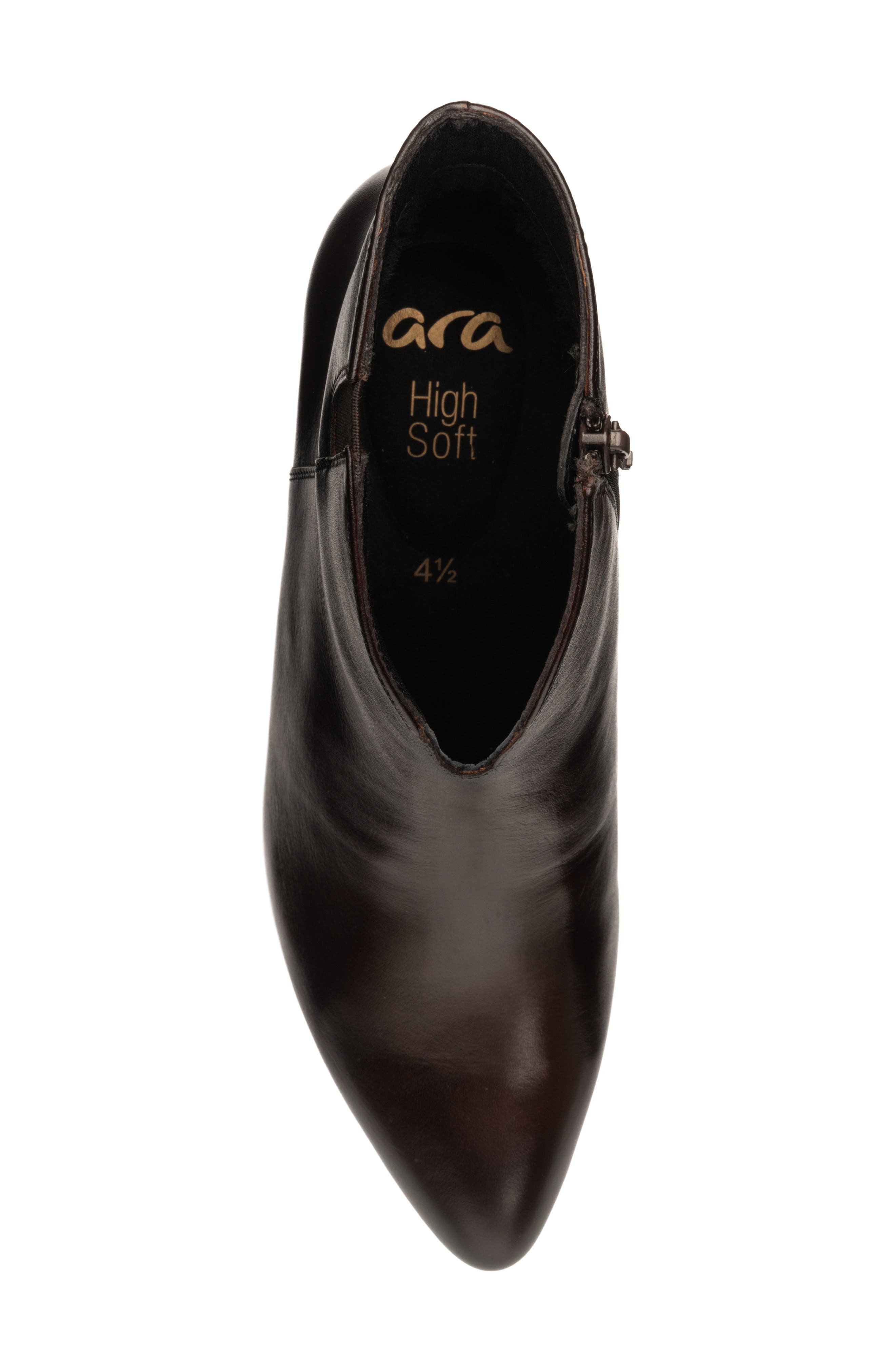 Acanthus Leather Bootie, Alternate, color, BROWN