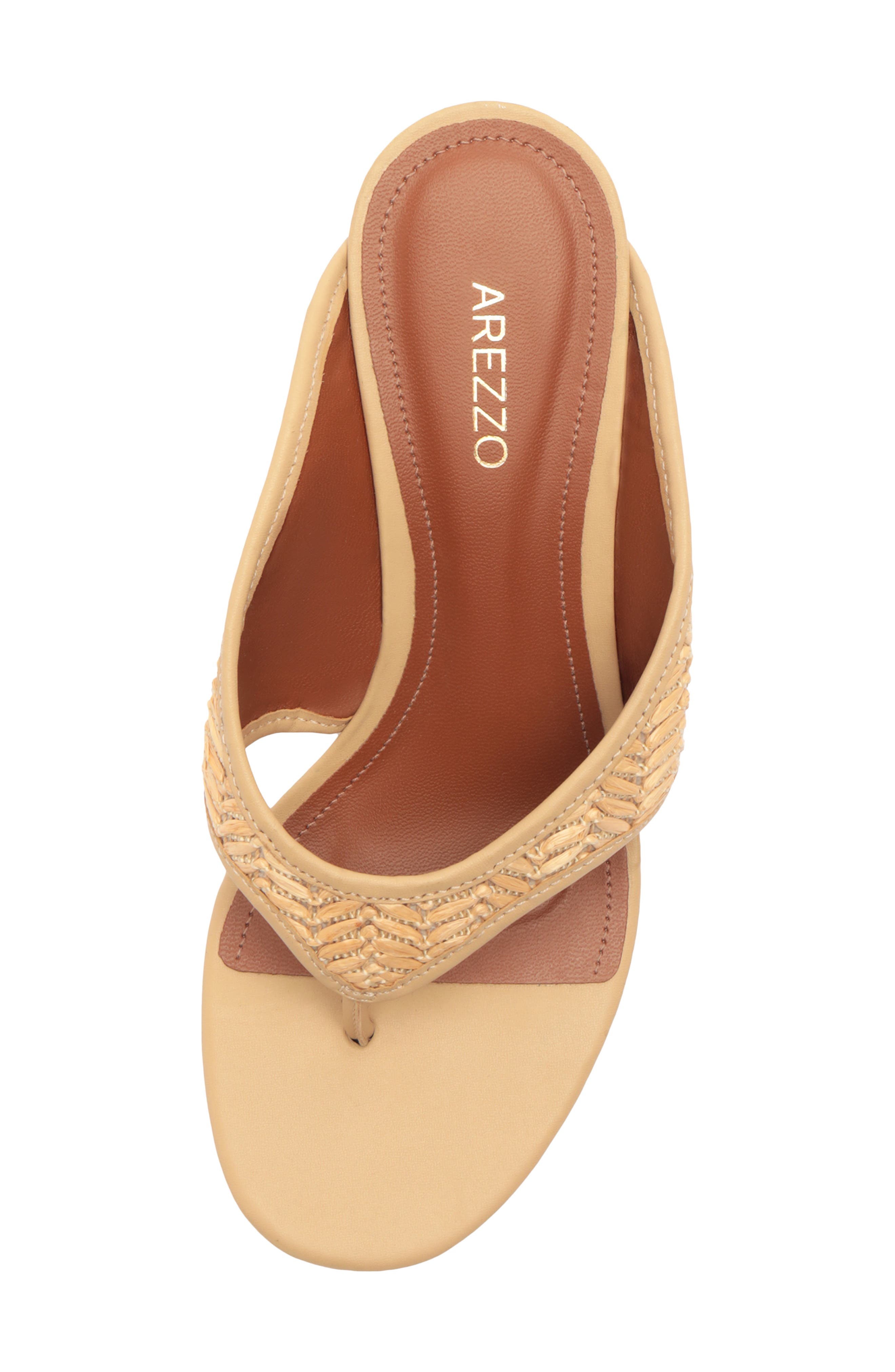 Arezzo Sara Wedge Flip Flop, Alternate, color, Natural/ Verano