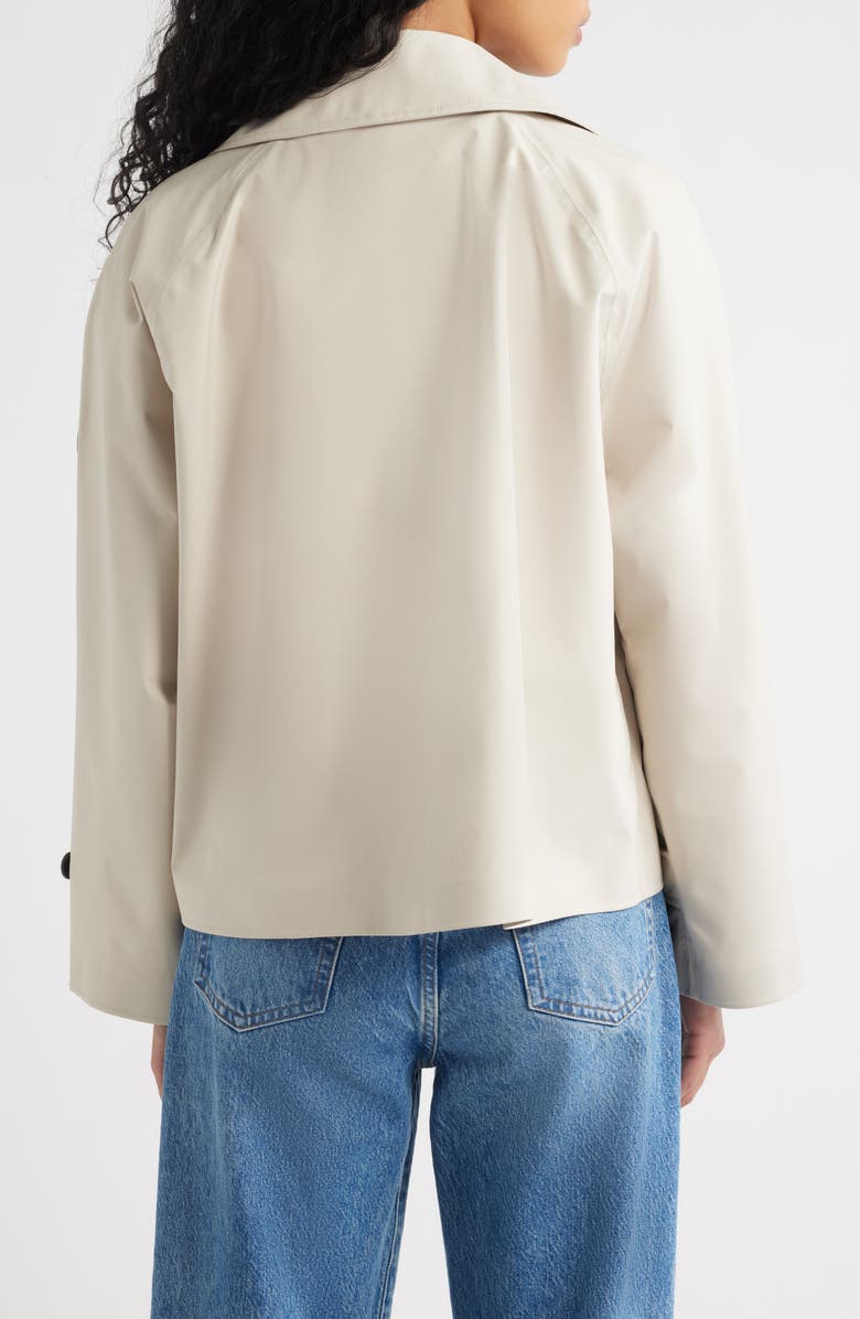 Save The Duck Garbo Waterproof Crop Trench Coat, Alternate, color, Shore Beige