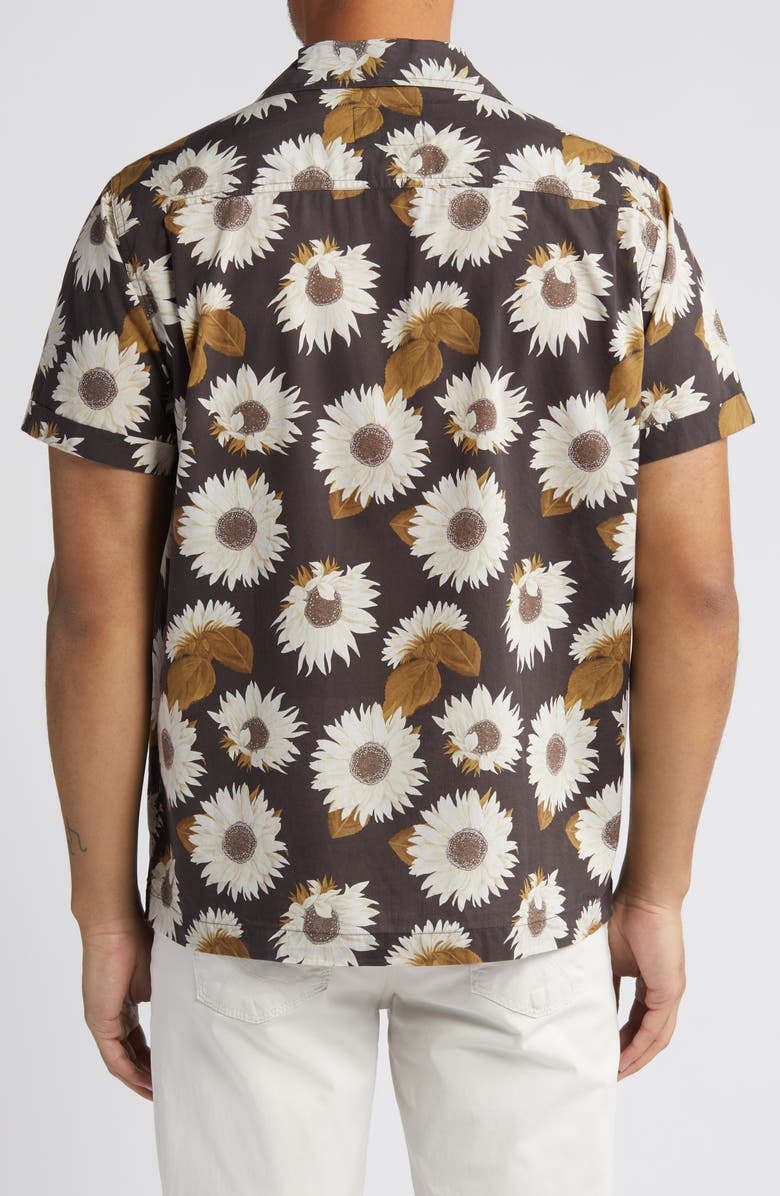 Rails Moreno Floral Button-Up Camp Shirt, Alternate, color, Sunflower Twirl Bark
