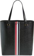 Thom Browne Vertical RWB Stripe Leather Tote