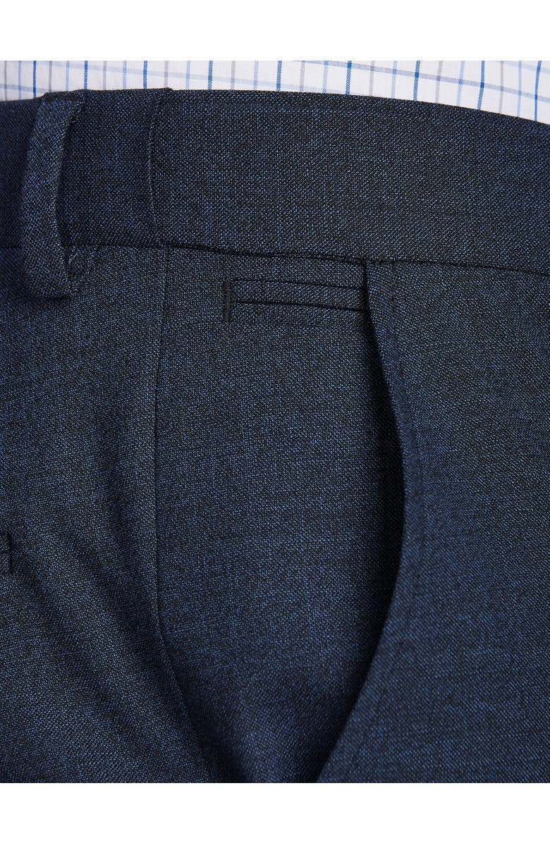 Synrgy by DXL Performance Mélange Flat-Front Suit Pants, Alternate, color, Blue