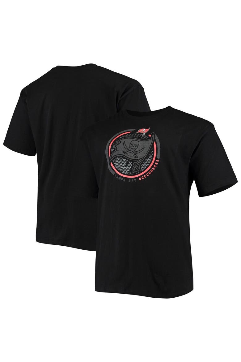 Men's Fanatics Branded Black Tampa Bay Buccaneers Big & Tall Color Pop T-Shirt, Alternate, color, Black