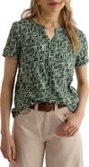 Seasalt Cornwall Waterflow Abstract Print Organic Cotton Top