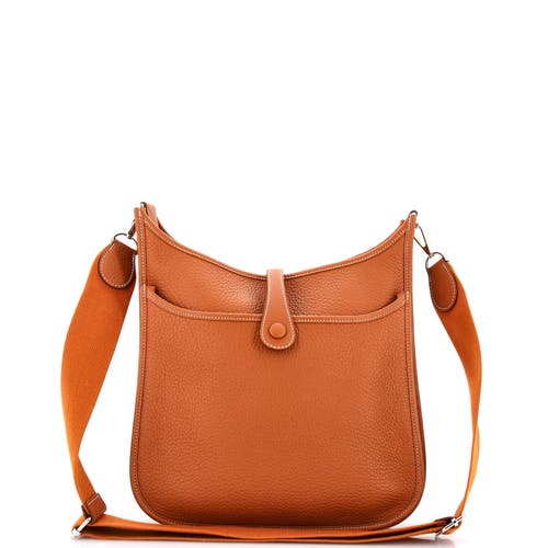 Pre-owned Hermes Hermes Evelyne Bag Gen Iii Clemence Pm In Brown