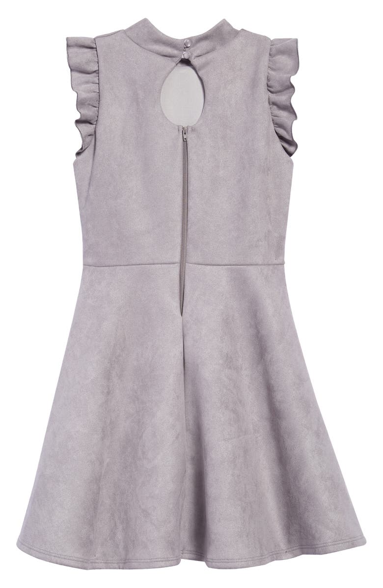 Ava & Yelly Mock Neck Faux Suede Dress, Alternate, color, 