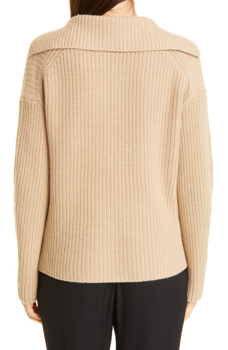 Vince Collared Wool & Cashmere Sweater, Alternate, color, Fauna