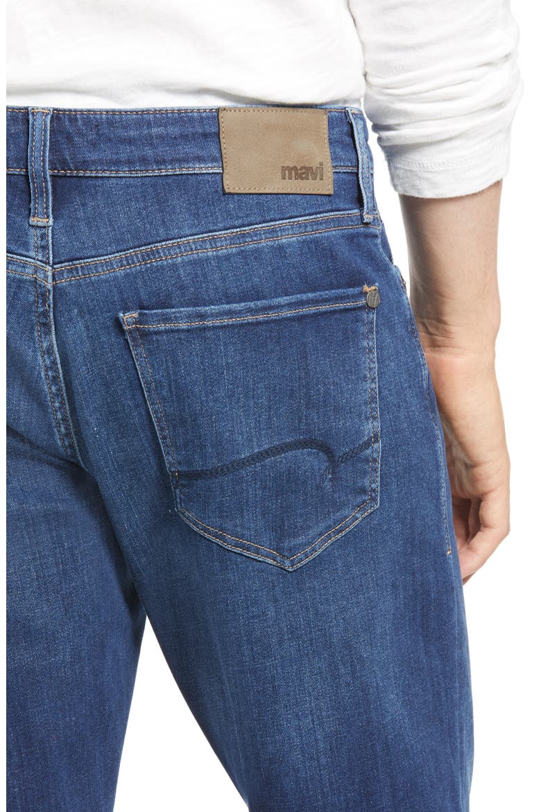 Matt Relaxed Straight Fit Jeans, Alternate, color, DARK FEATHER BLUE