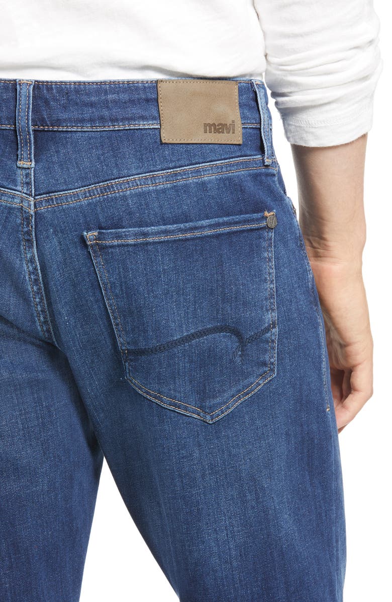 Mavi Jeans Matt Relaxed Straight Fit Jeans, Alternate, color, Dark Feather Blue