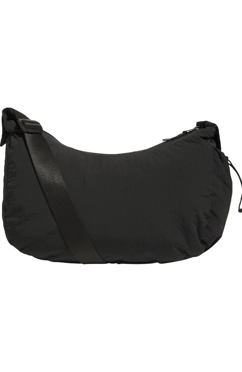 adidas Crescent Crossbody Bag, Alternate, color, Black