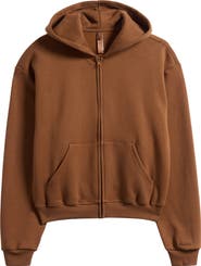 SKIMS Cotton Fleece Blend Classic Zip-Up Hoodie
