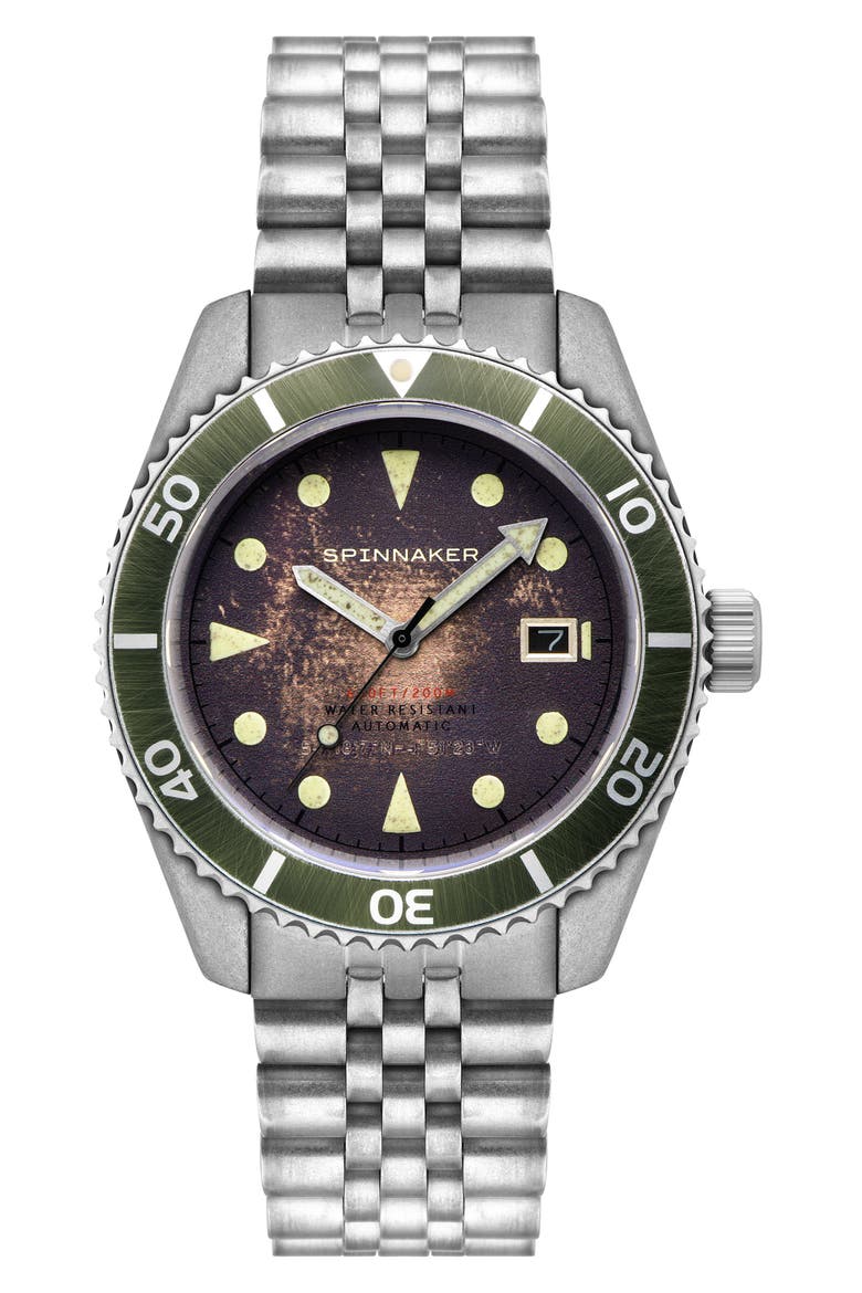 Wreck Automatic Bracelet Watch, 44mm, Main, color, BROWN