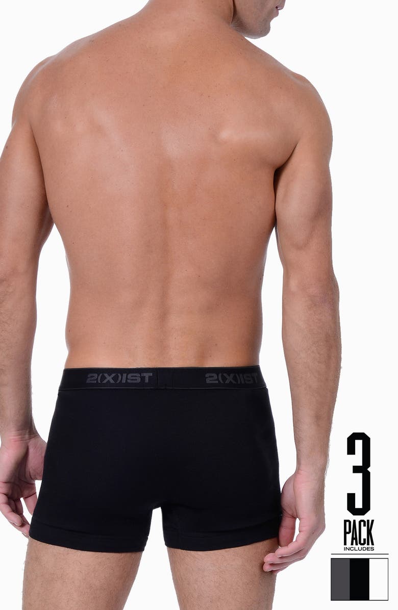 2(x)ist 3-Pack Cotton Boxer Briefs, Alternate, color, White/ Black/ Heathergray