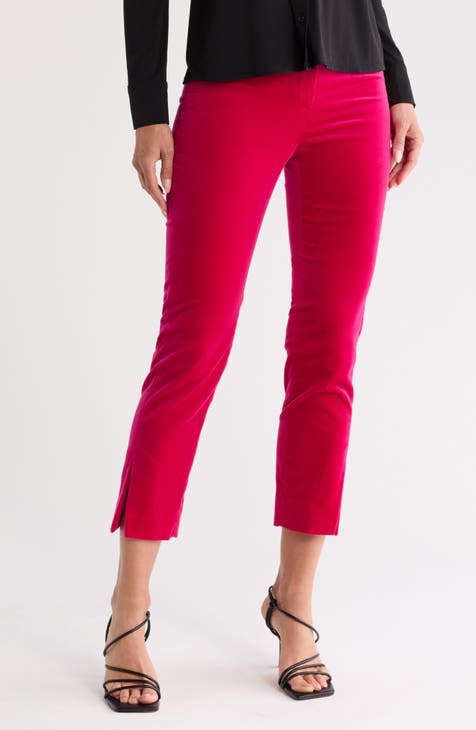 Crushed Velvet Ankle Pants