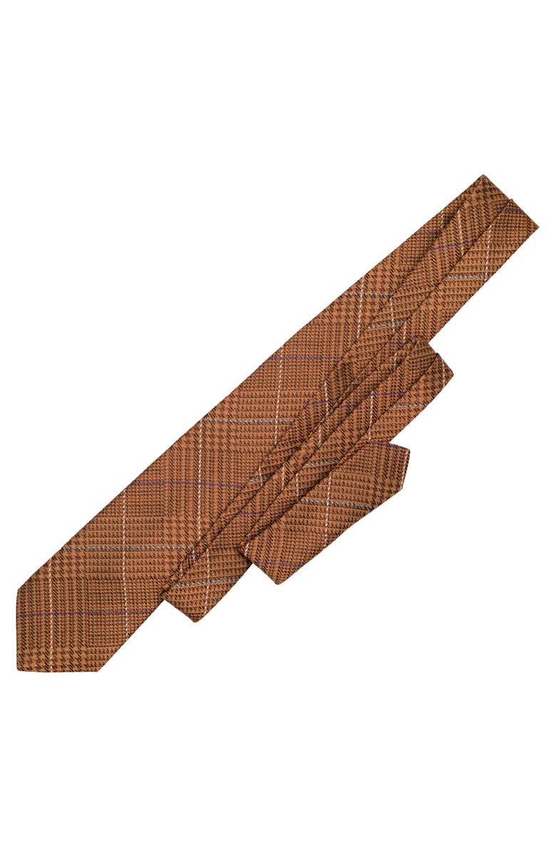 Elizabetta Spoleto - Extra Long Silk Jacquard Tie for Men, Alternate, color, Copper