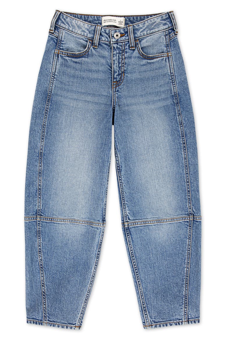 Kids' High Waist Balloon Jeans, Main, color, BLUE