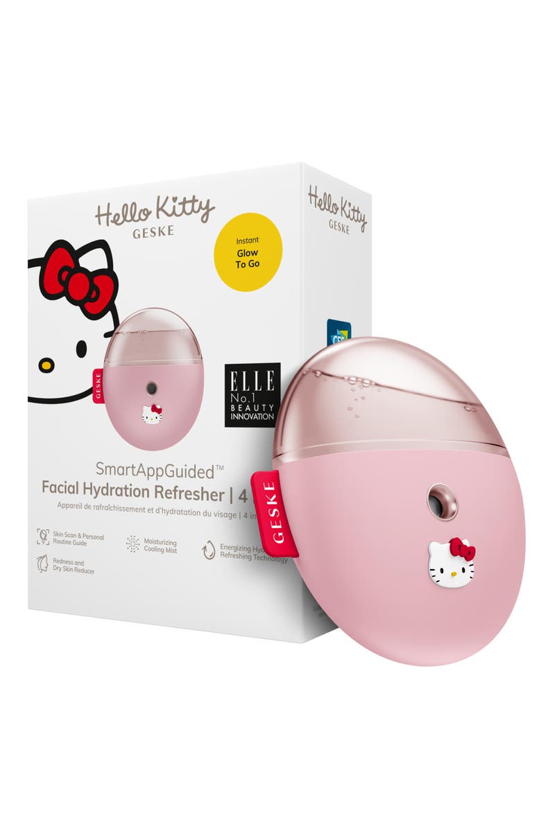 GESKE Hello Kitty SmartAppGuided Facial Hydration Refresher | 4 in 1, Main, color, Hello Kitty Pink
