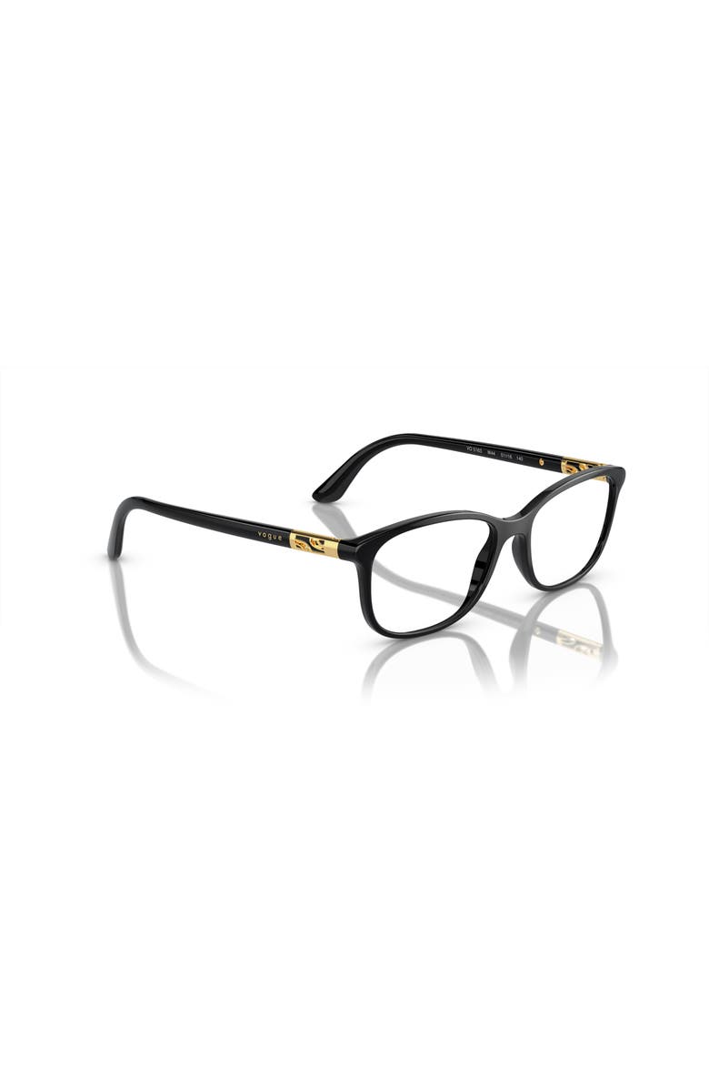 Vogue Eyewear 53mm Rectangle optical glasses, Alternate, color, Black