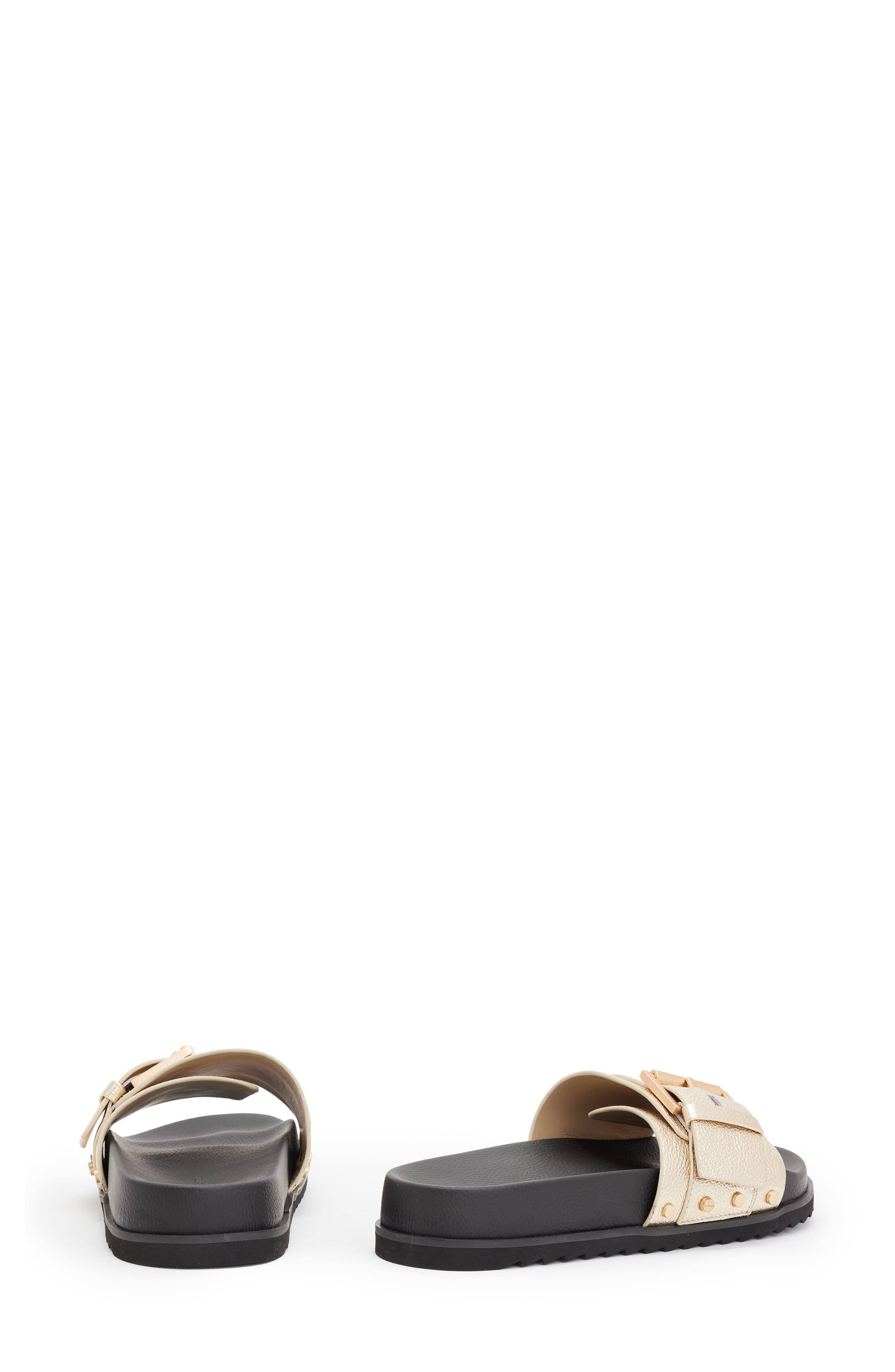 Ellie Stud Slide Sandal, Alternate, color, METALLIC GOLD