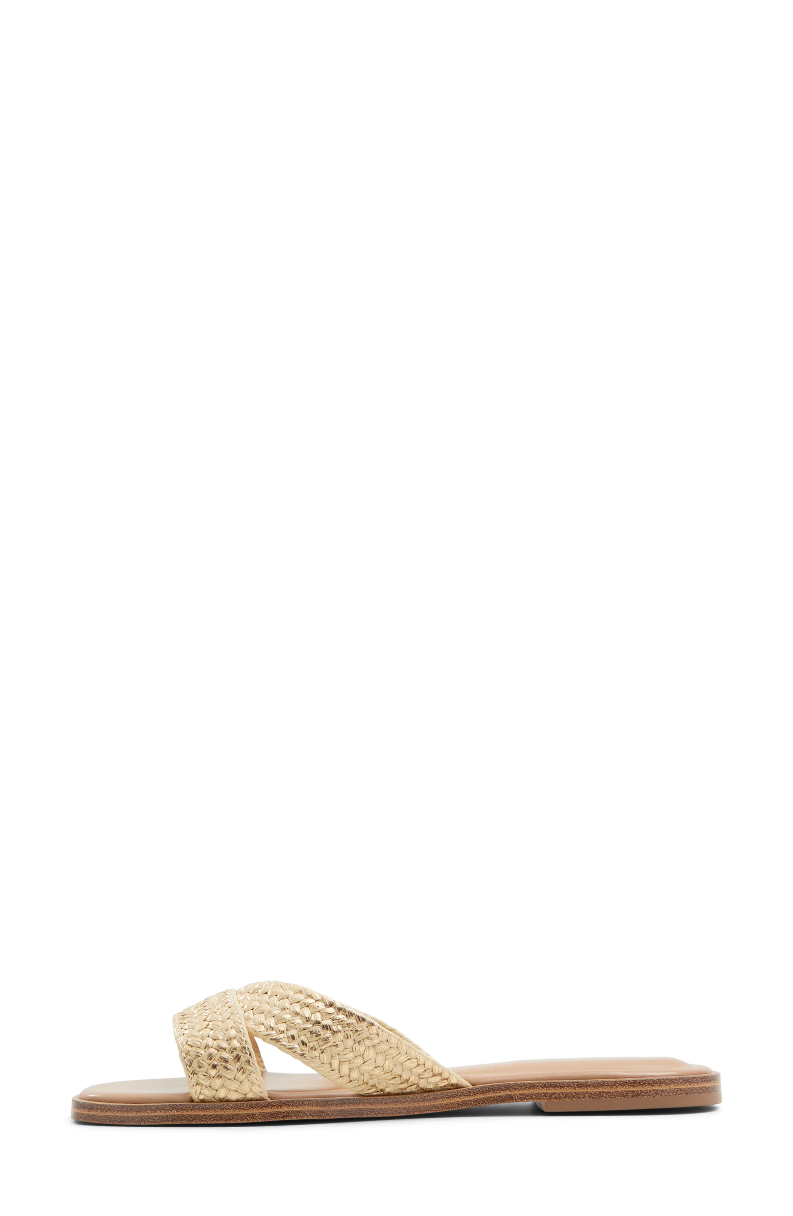 ALDO Caria Slide Sandal, Alternate, color, Gold