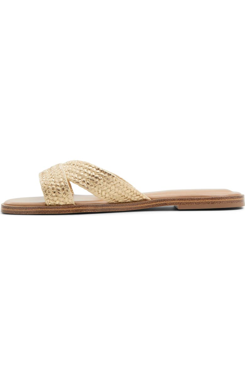ALDO Caria Slide Sandal, Alternate, color, Gold