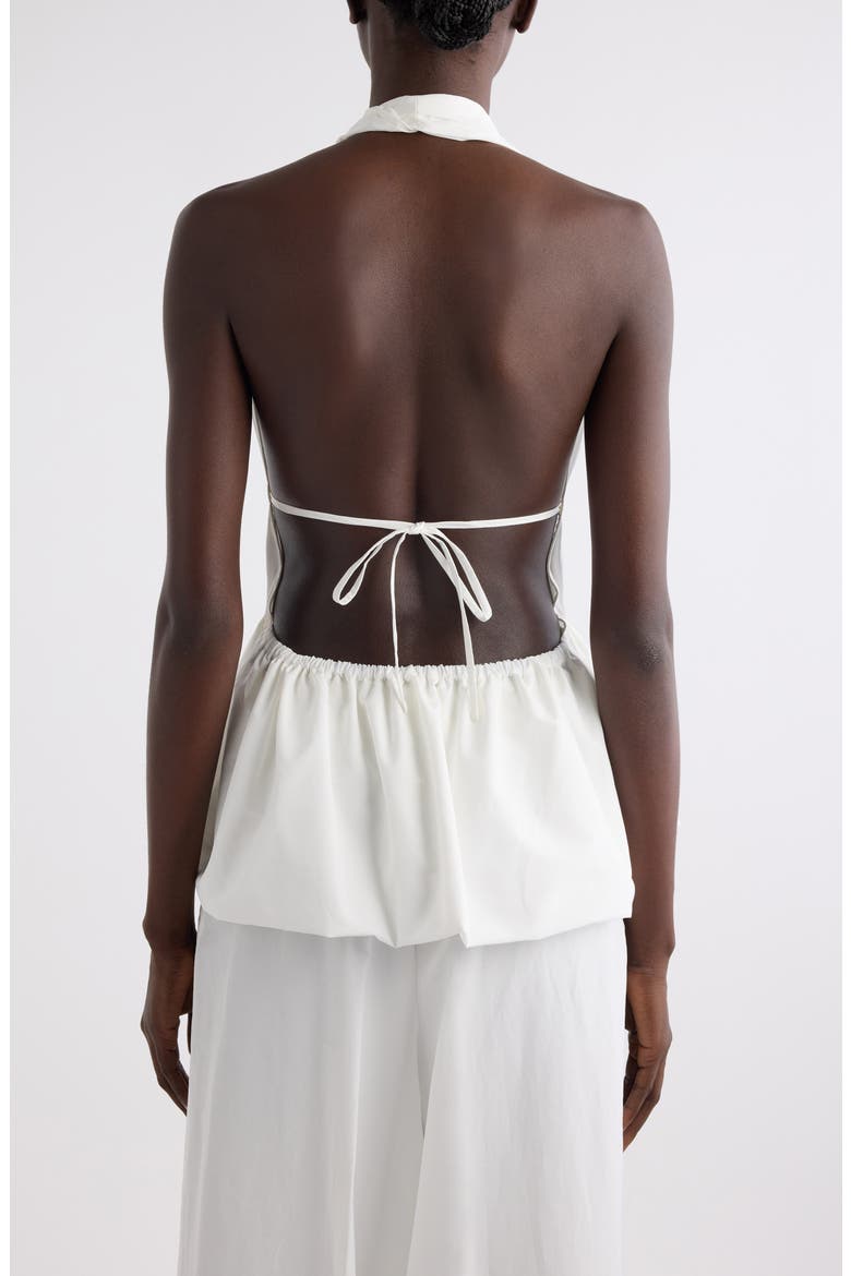 Ceana Ruched Halter Top, Alternate, color, WHITE