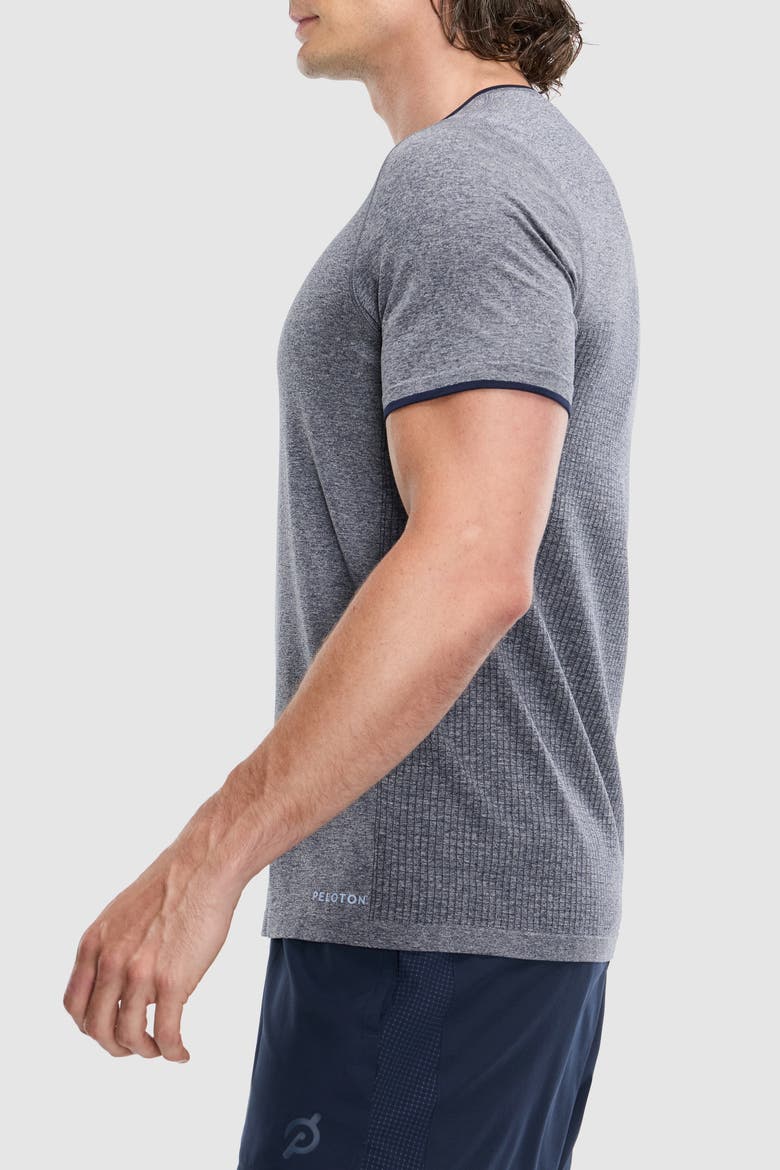 Seamless Melange Tee, Alternate, color, Deep Navy