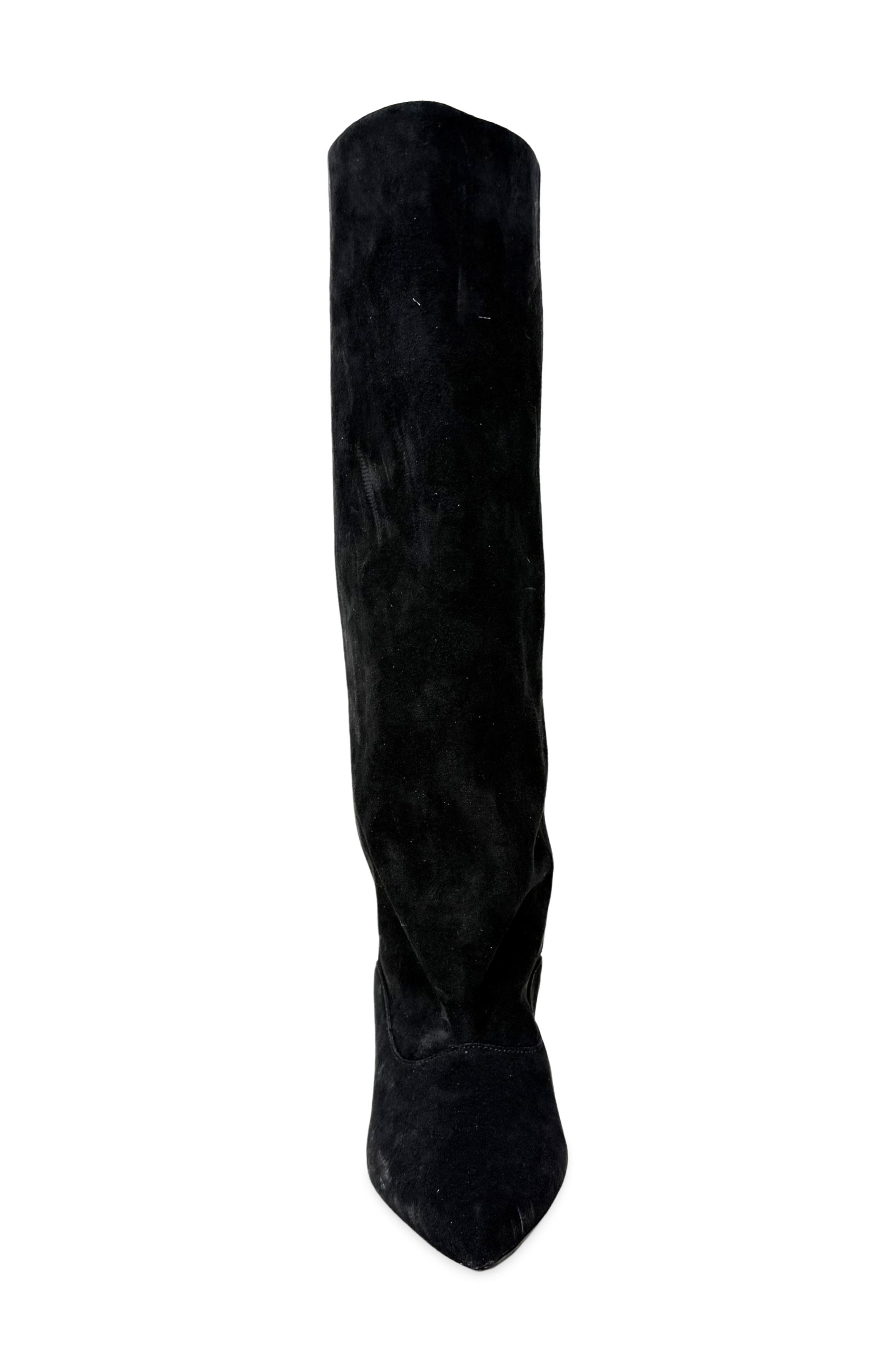 Yvonne Faux Suede Knee High Boot, Alternate, color, BLACK SUEDE