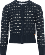 Charlotte & George Front Button Stripe Floral Cardigan