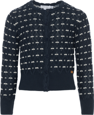 Charlotte & George Front Button Stripe Floral Cardigan