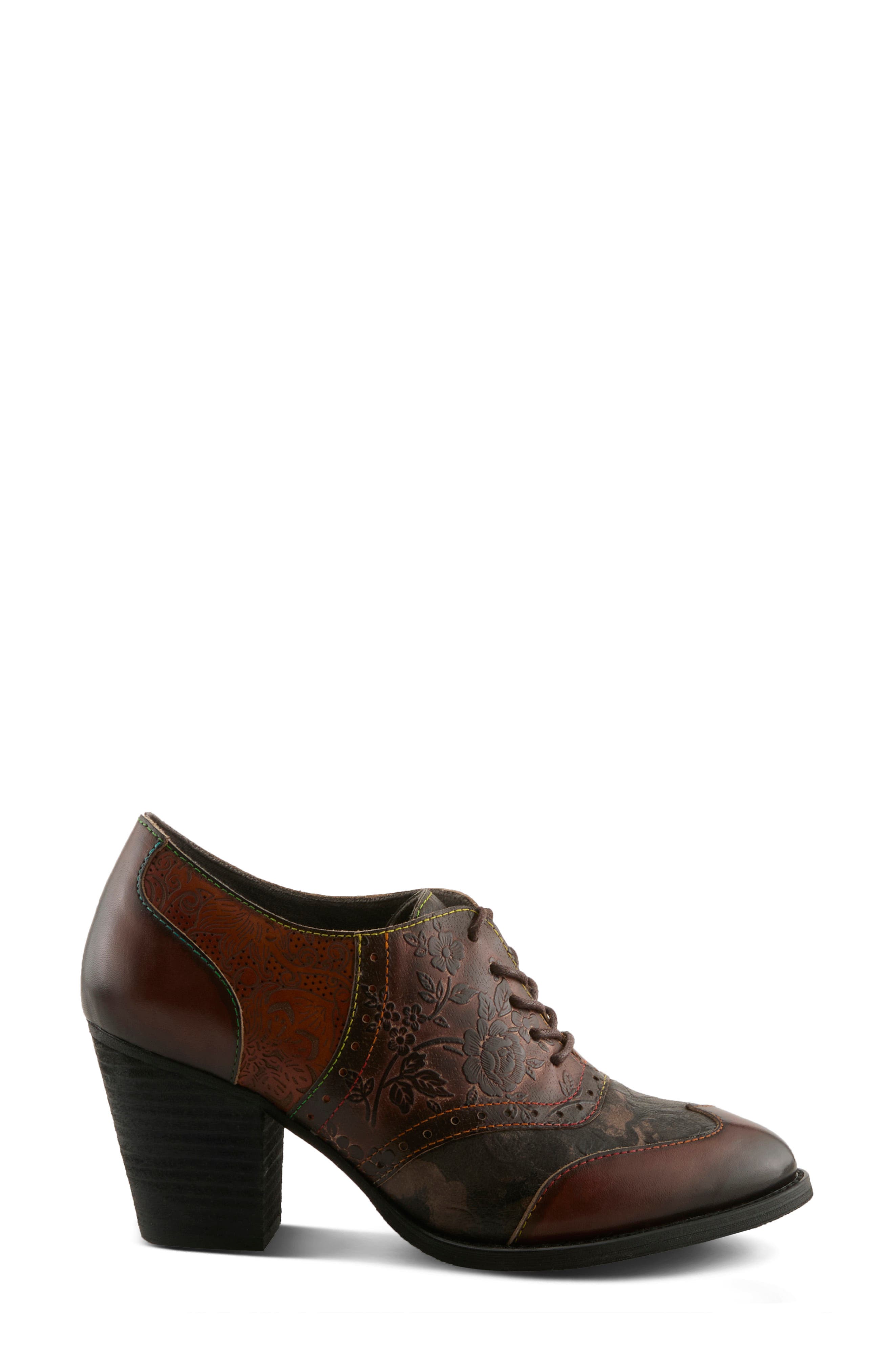 Ghita Oxford Bootie, Alternate, color, BROWN MULTI