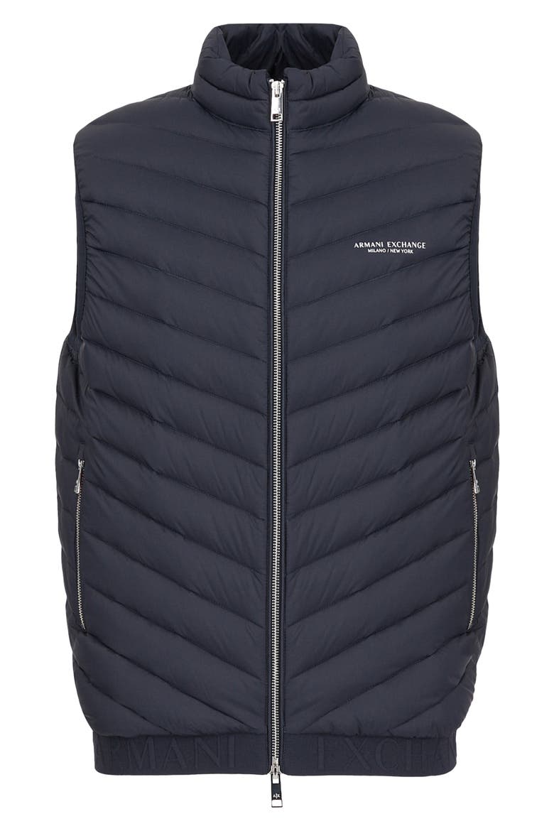 Packable Down Puffer Vest, Alternate, color, NAVY