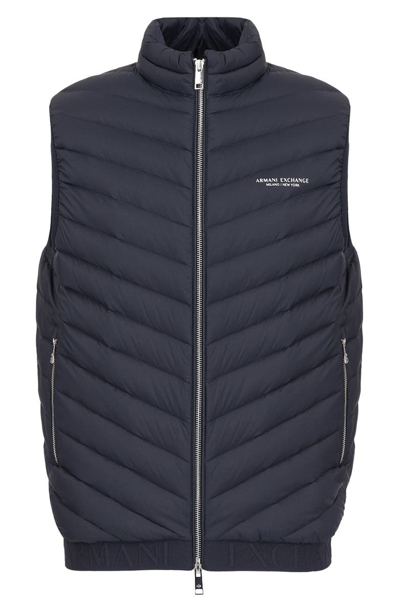 Armani Exchange Packable Down Puffer Vest, Alternate, color, 