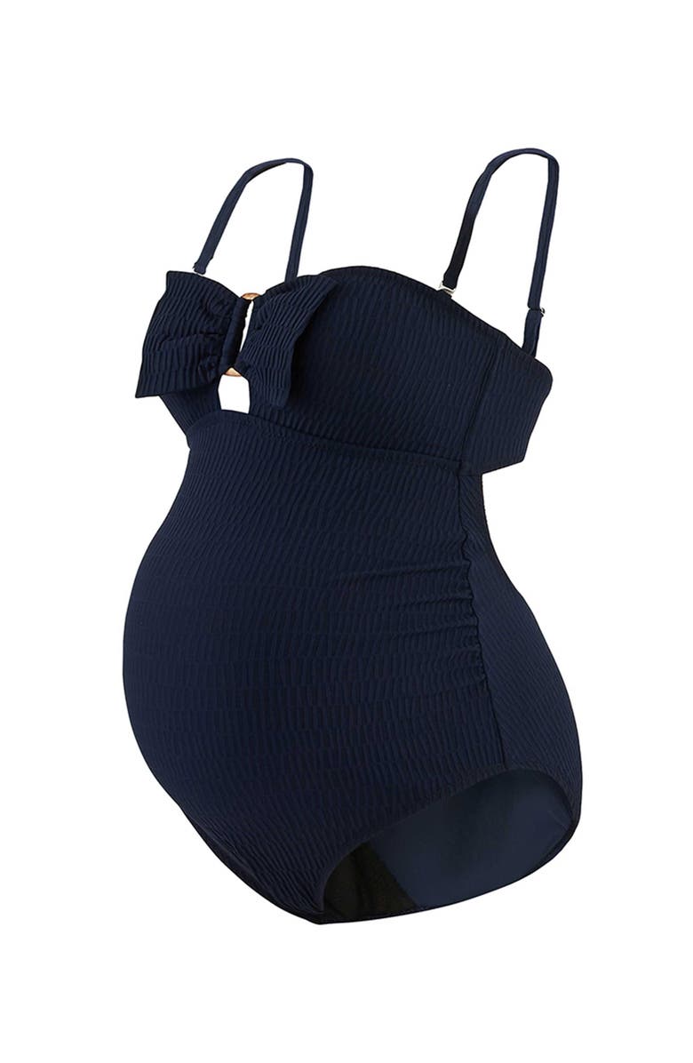 Cache Coeur Maternity swimsuit Bambou, Alternate, color, Navy