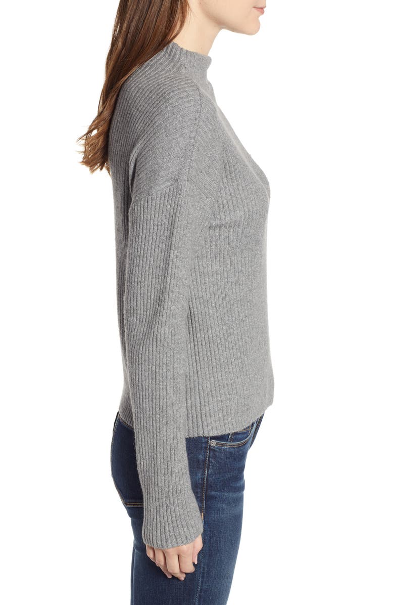 BP. Ribbed Funnel Neck Sweater, Alternate, color, 