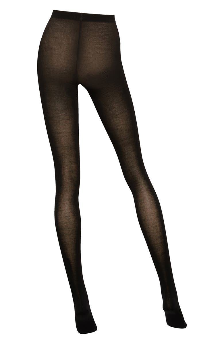 Wolford 2-Pack 200-Denier Stretch Virgin Wool Blend Tights, Alternate, color, Black