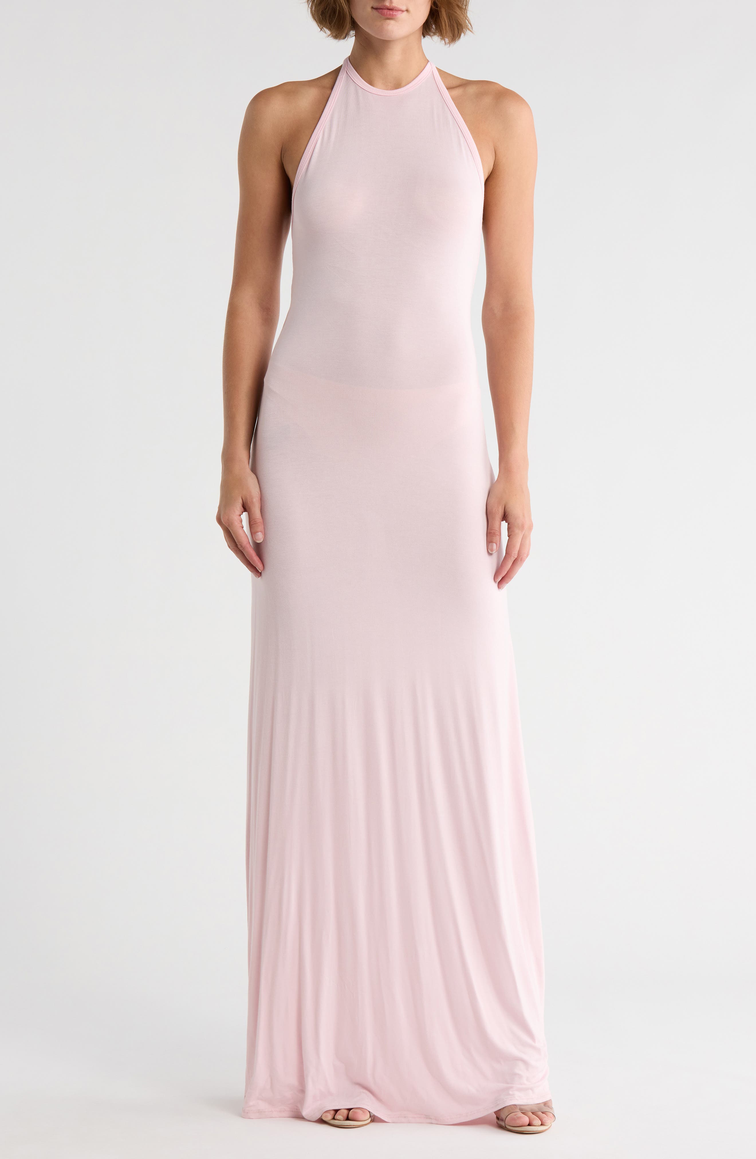Fitted Maxi Halter Dress - image 3