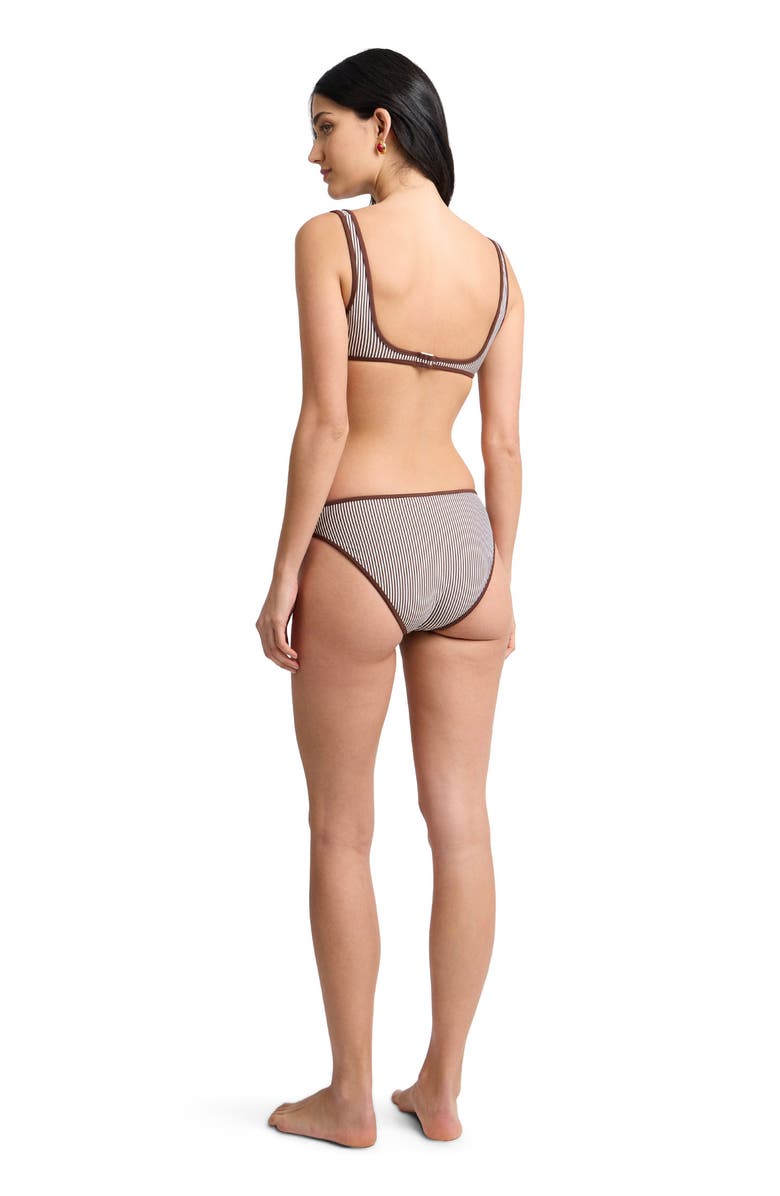 Onia Milly Bikini Brief Bottom, Alternate, color, Brown/White