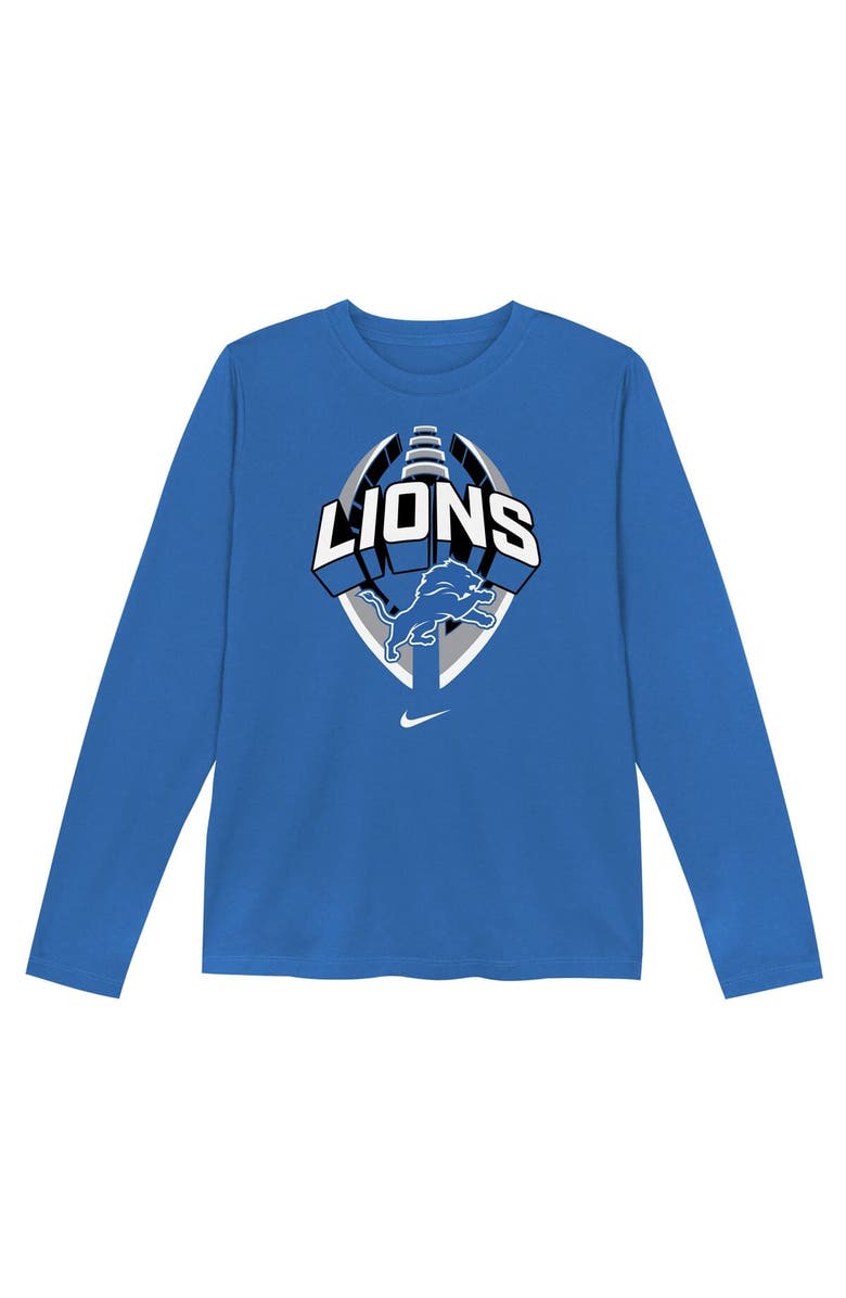 Nike Toddler Nike   Blue Detroit Lions Primetime Legend Icon Long Sleeve Performance T-Shirt, Alternate, color, Blue