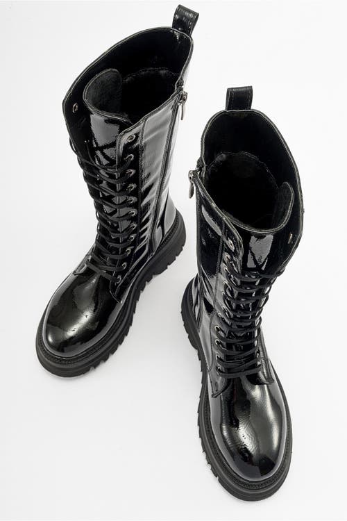 Prologue Shoes Piola Patent Combat Boot In Multi