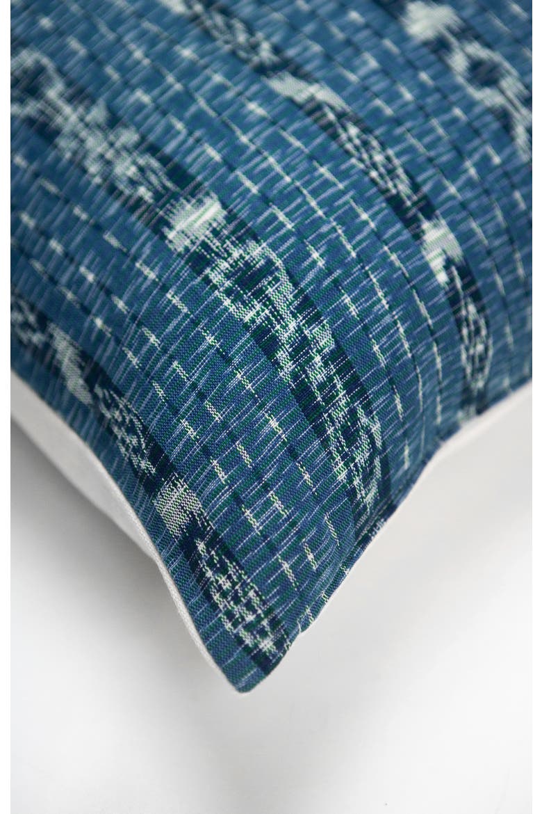 Paola Handwoven Cotton Throw Pillow, Alternate, color, Blue