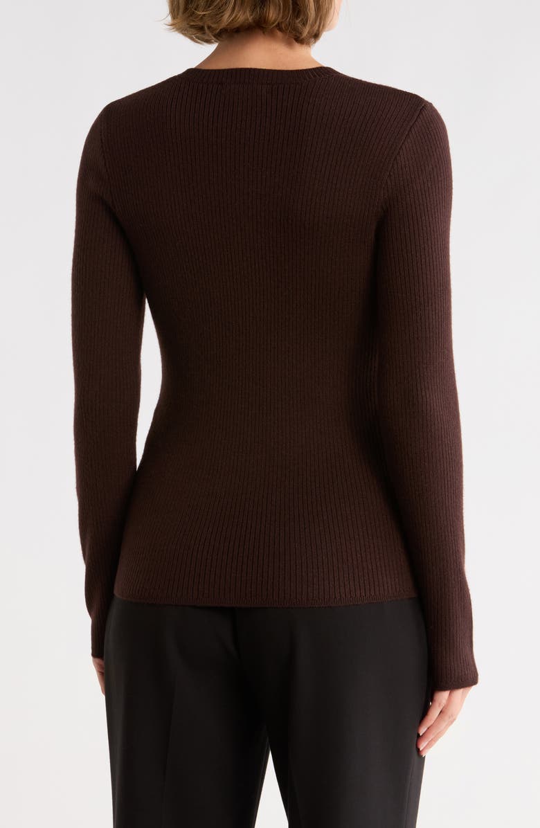 rag & bone Annalise Crewneck Sweater, Alternate, color, Espresso