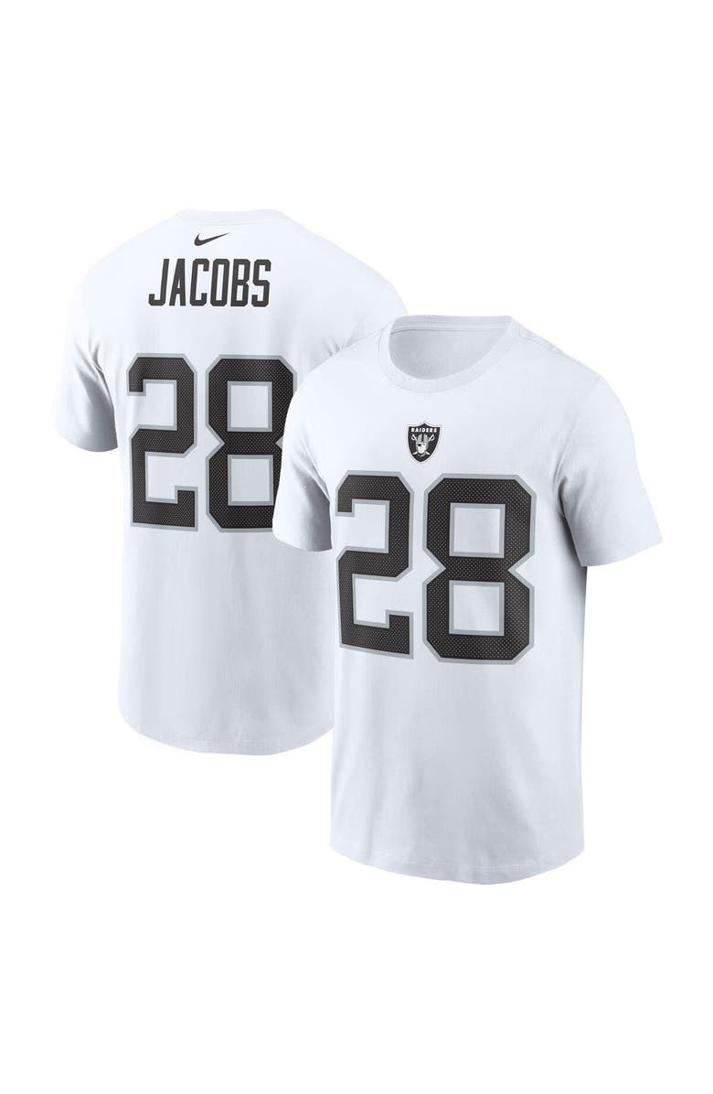 Nike Men's Nike Josh Jacobs White Las Vegas Raiders Name & Number T-Shirt, Main, color, 