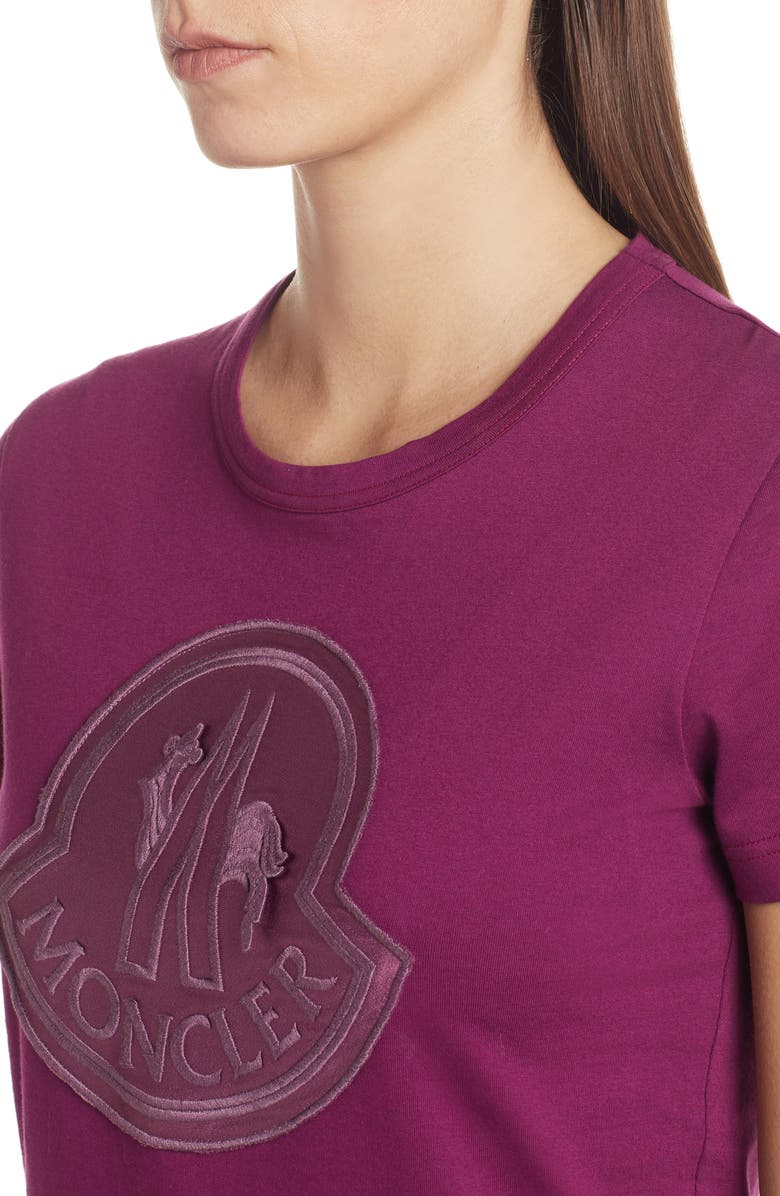 Moncler Monochromatic Logo Tee, Alternate, color, 