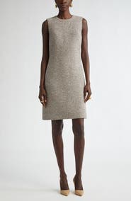 ST. JOHN Metallic Eyelash Tweed Dress