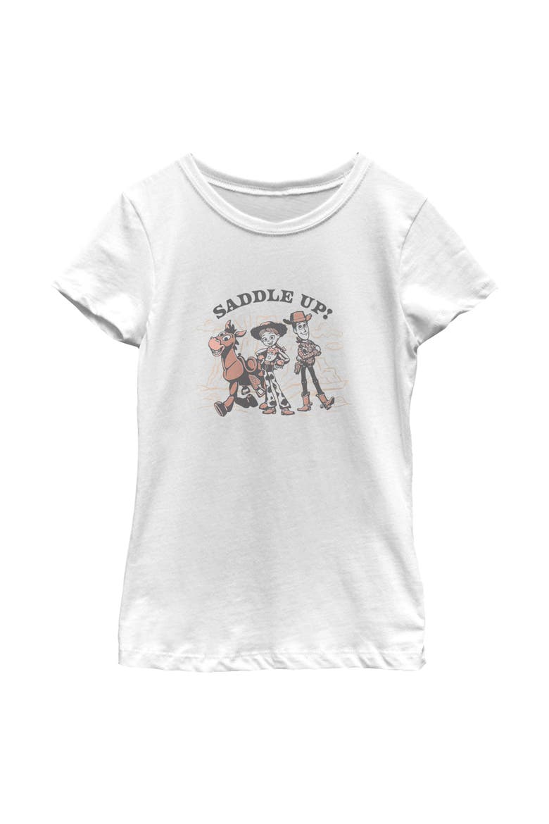 Girl's Toy Story 5 Saddle Up Western Friends  Graphic T-Shirt, Main, color, White